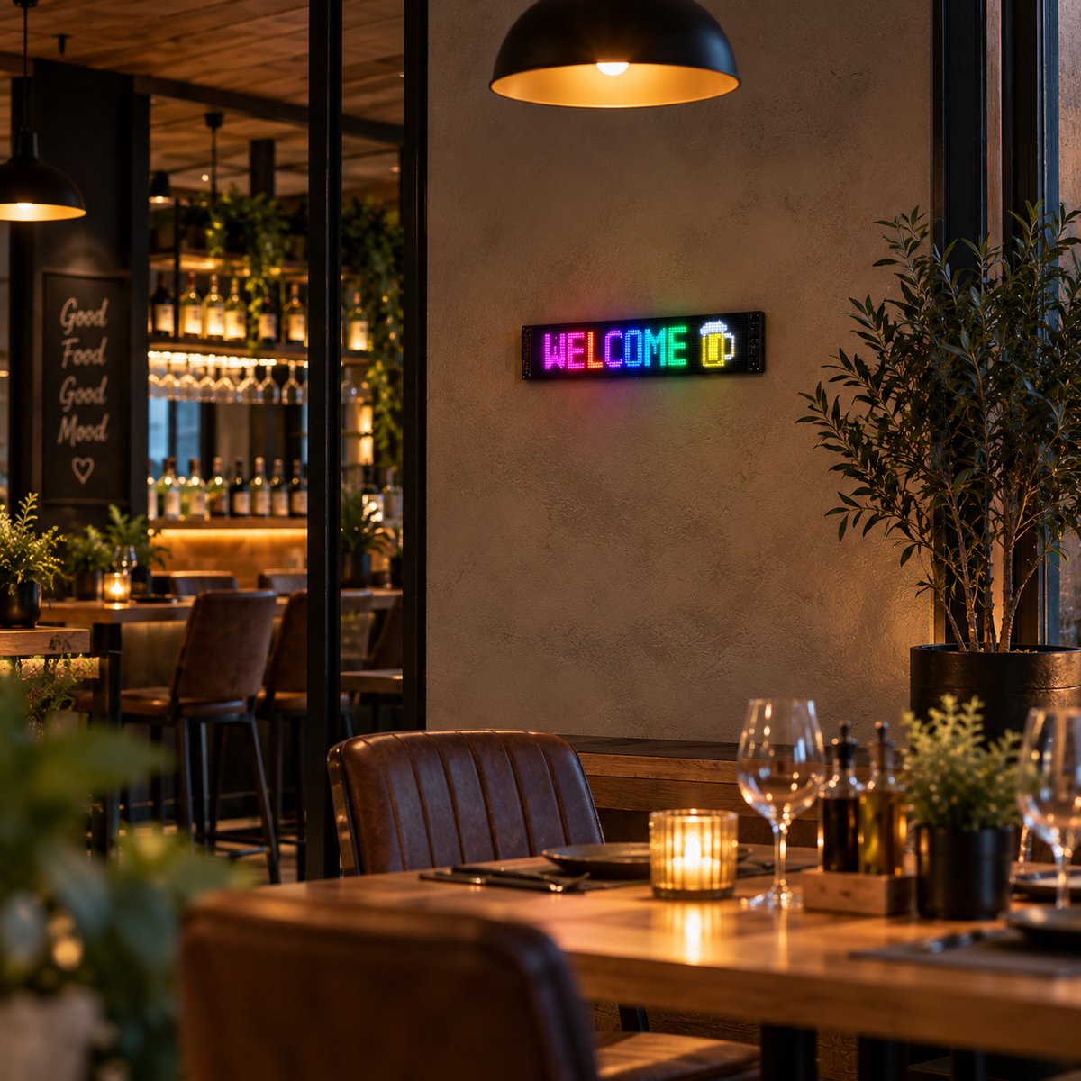Flexibilis LED kijelző Devil Eyes szemanimációval Bluetooth vezérléssel autóhoz és kamionhoz