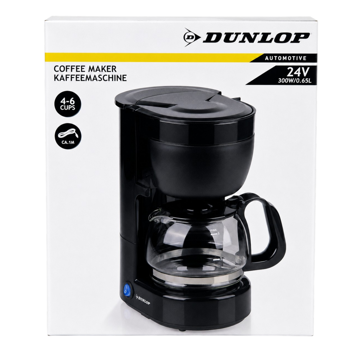 Autós kávéfőző filteres 24V 300W 0.65L