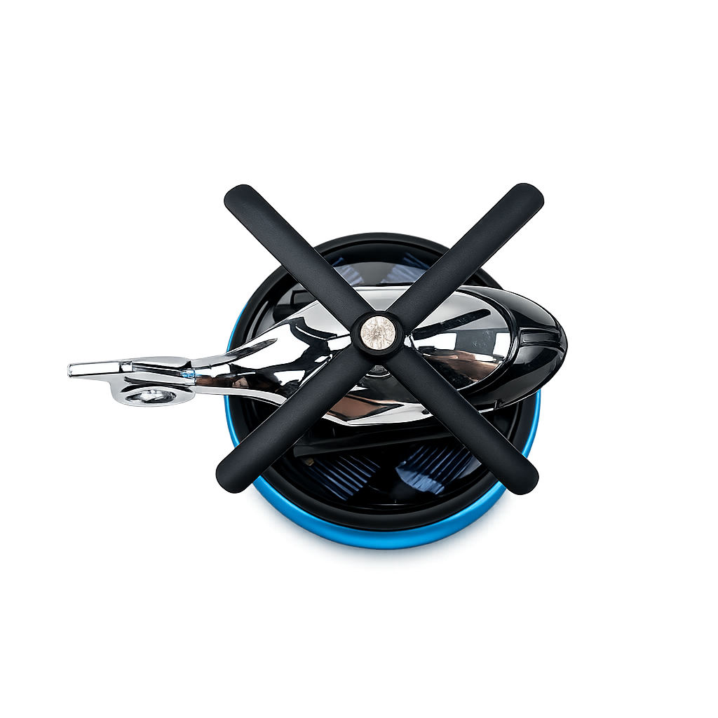 Car air freshener perfume for cars, with propeller, solar-powered for spectacular rotation