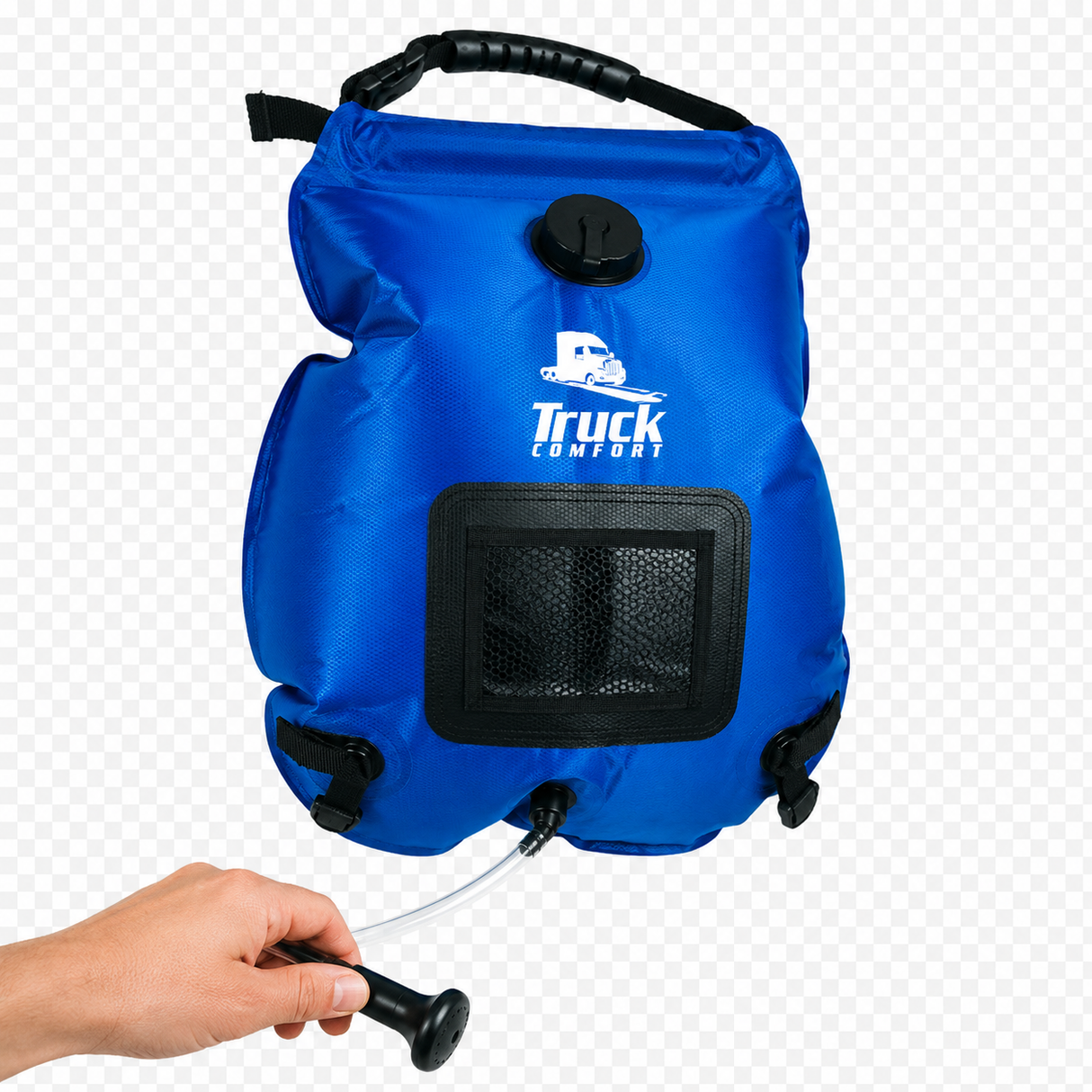 Camping shower with PVC coating 20L blue