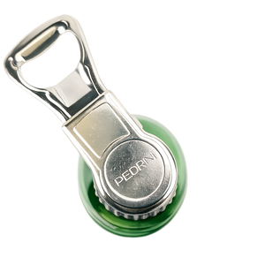 Beer opener, cap lifter and re-sealer, in silicone and stainless steel design