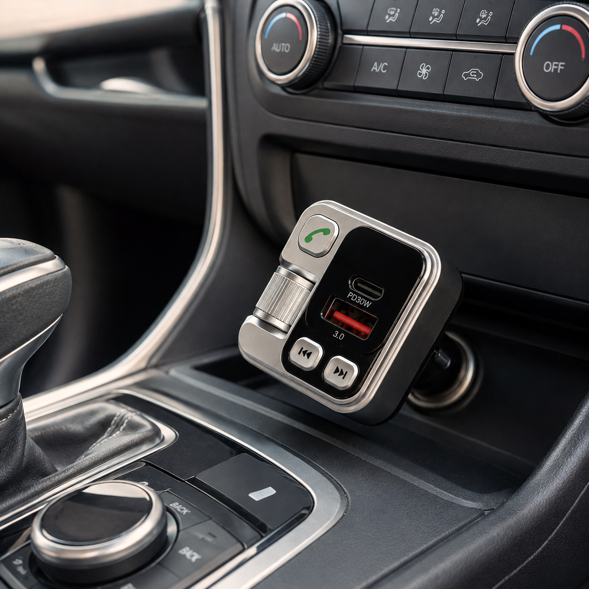 FM Transmitter Bluetooth 45W PD + QC 3.0 autós töltő Kihangosítóval