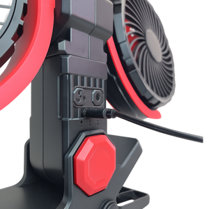 USB ventilátor akkumulátoros, csipeszes LED világítással 15cm