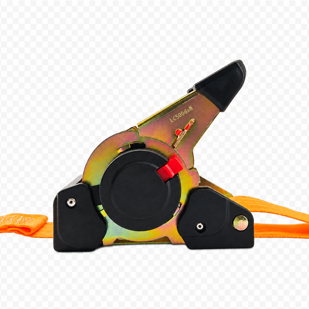 Automatic ratchet strap with hook for load securing GS TÜV