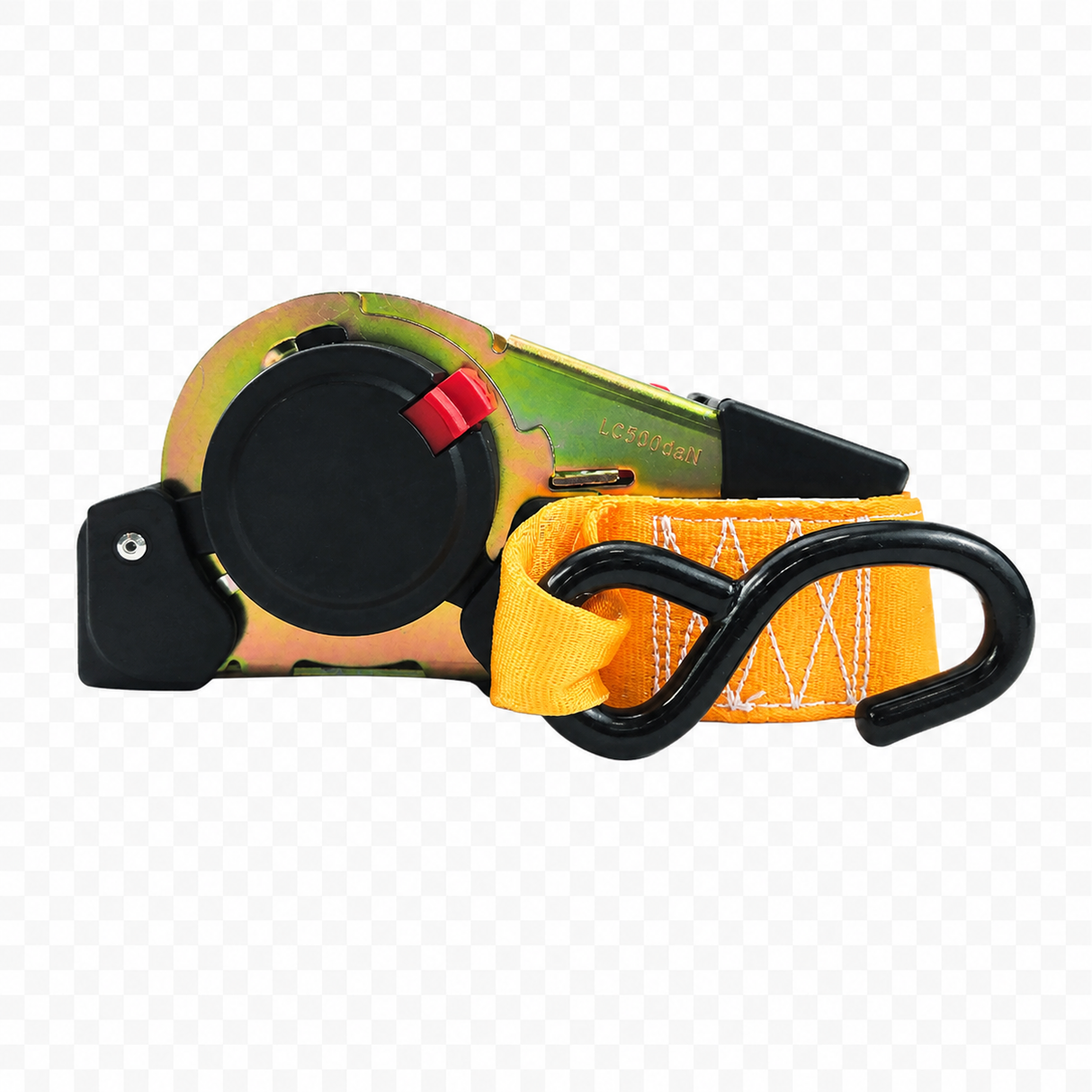Automatic ratchet strap with hook for load securing GS TÜV