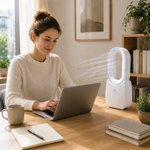 Desk fan with LED mood lighting 1800mAh