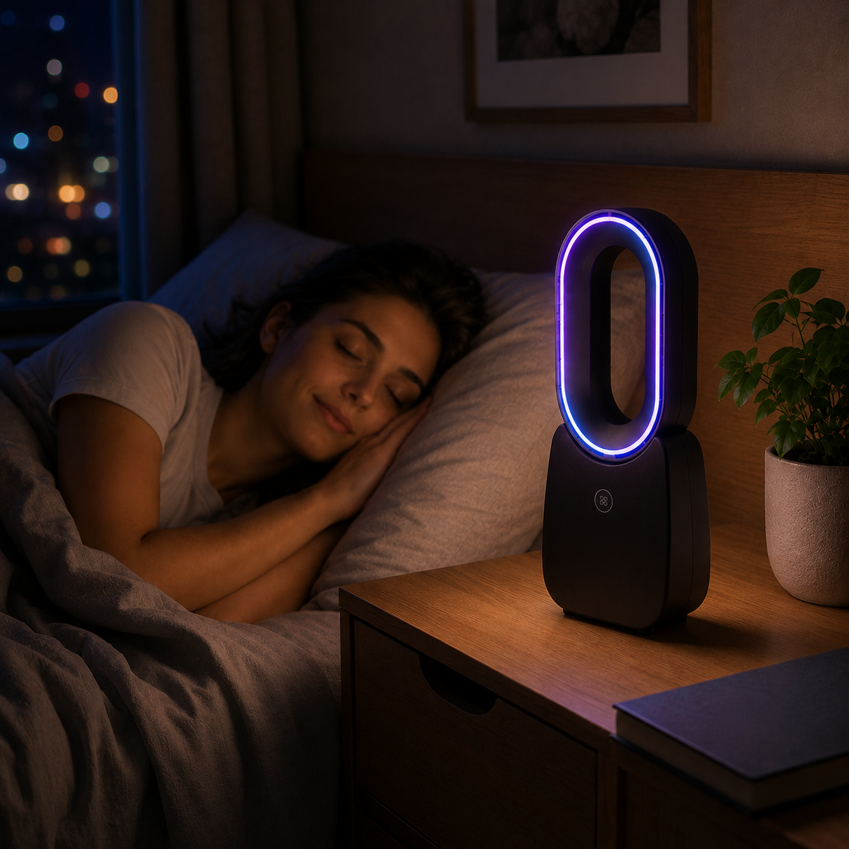 Desk fan with LED mood lighting 1800mAh