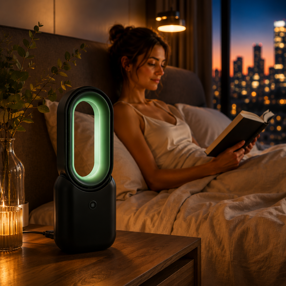 Desk fan with LED mood lighting 1800mAh