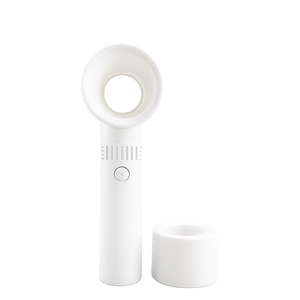 Handheld Mini Fan with Battery and USB Connection, White