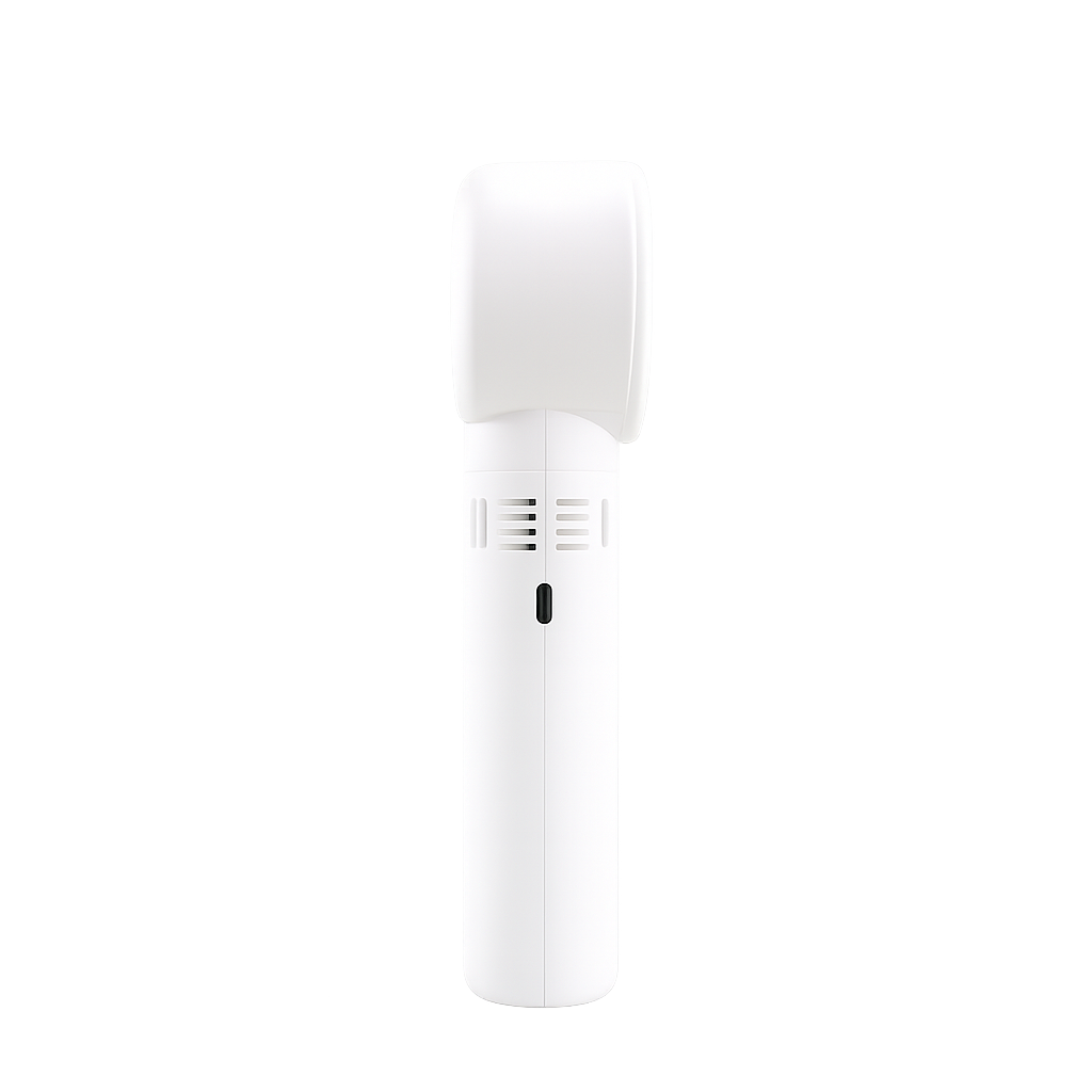 Handheld Mini Fan with Battery and USB Connection, White
