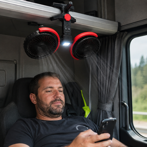 USB ventilátor akkumulátoros, csipeszes LED világítással 15cm