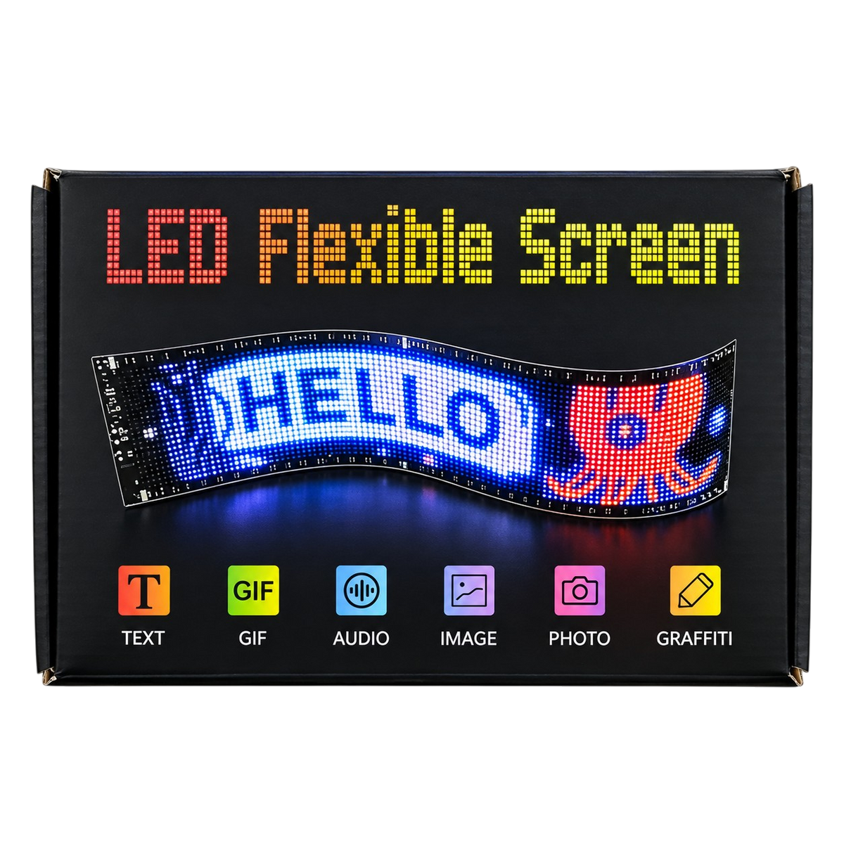 Flexibilis LED kijelző Devil Eyes szemanimációval Bluetooth vezérléssel autóhoz és kamionhoz