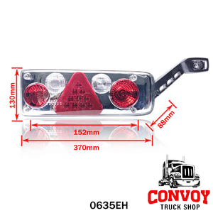 Lamp to Kögel with triangle prismatic LED rubber lamp