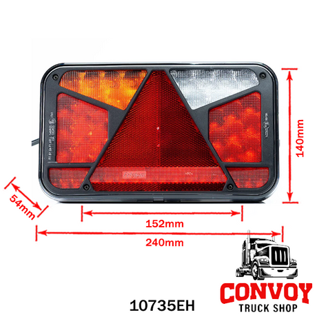Lámpa LED 6 funkciós háromszög prizmás csatlakozós Canbus 12V