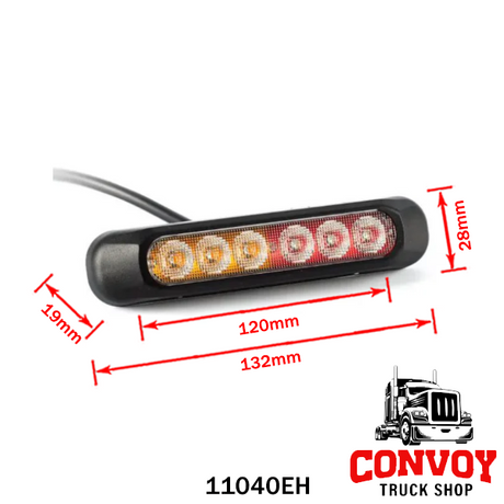 Lámpa LED 3 funkciós vékony 12/24V