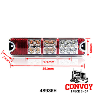 Lámpa LED 3 funkciós prizmás 12/24V