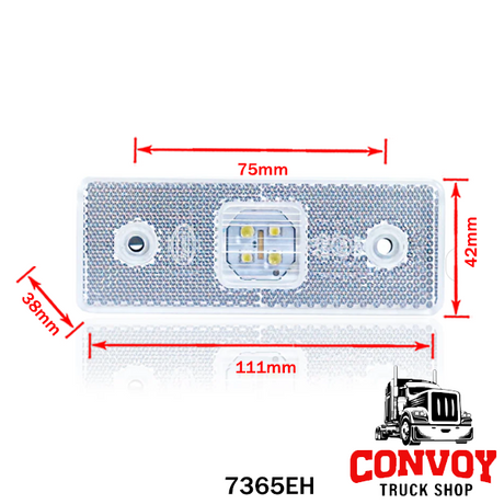 Lámpa helyzet beépíthető prizmás fehér 4LED kábellel
