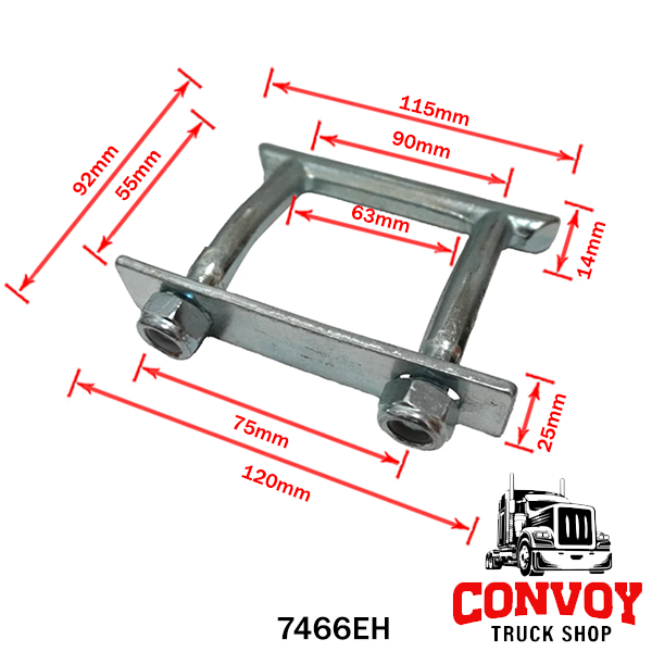Plató fül süllyesztett keretprofilba 125x107 (2000daN)