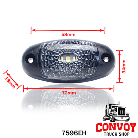 Lámpa helyzet LED ovál kicsi
