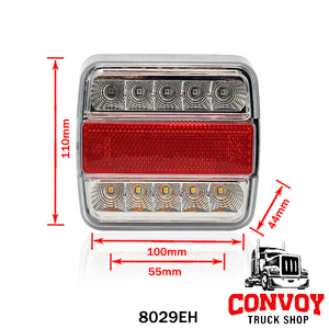 Lámpa LED 4 funkciós prizmás 12V/24V