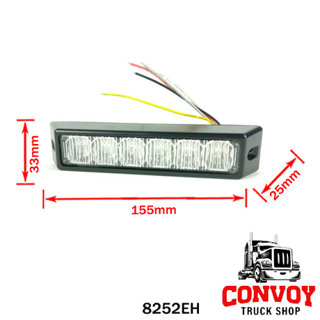 Villogólámpa kiegészítő mini 6LED sárga 18 funkciós