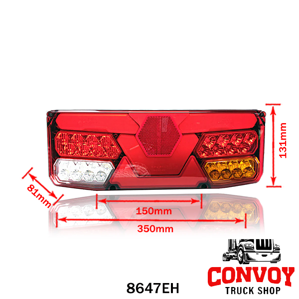 Lámpa LED 7 funkciós univerzális rendszámos 12-24V
