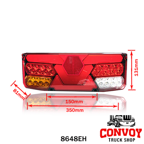 Lámpa LED 7 funkciós univerzális rendszámos 12-24V