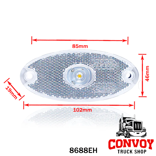 Lámpa helyzet LED ovál