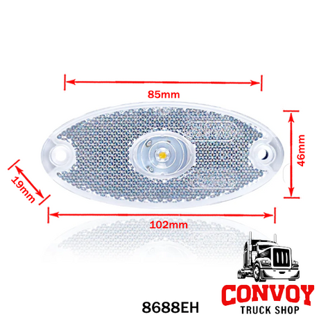 Lámpa helyzet LED ovál