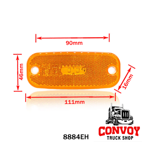 Lámpa helyzet LED lekerekített 2LED 12/24V