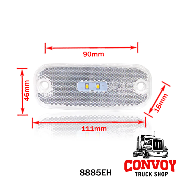 Lámpa helyzet LED lekerekített 2LED 12/24V
