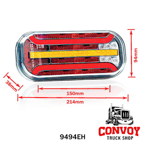 Lámpa LED 6 funkciós dinamikus indexxel prizmás 12/24V