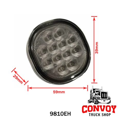 Tolatólámpa LED szögletes új 12/24V
