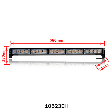 Yellow flashing light bridge diverting light with controller led