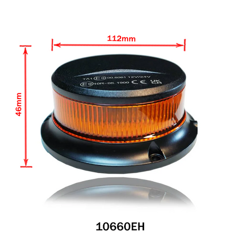 Villogó lámpa sárga LED-es  18 LED mágnestalpas