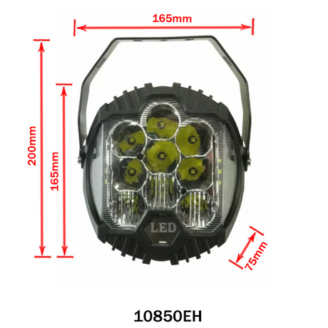 Munkalámpa LED tartóval kombinált fény 75W 12/24V