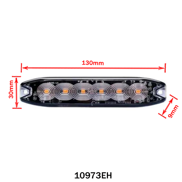 Flashing lamp yellow accessory thin 6LED 19 function