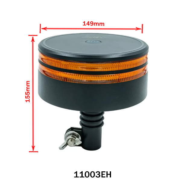 Sárga villogó lámpa dupla csíkos