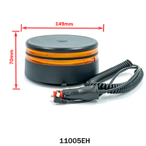 Sárga villogó lámpa dupla csíkos