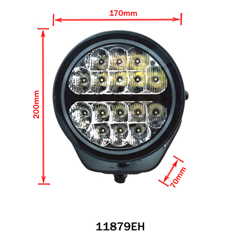 Távfényszóró kör helyzetjelzővel LED-es fehér 80W