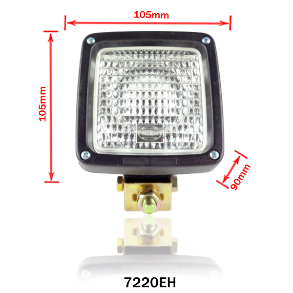 Work lamp is a small square tablecloth