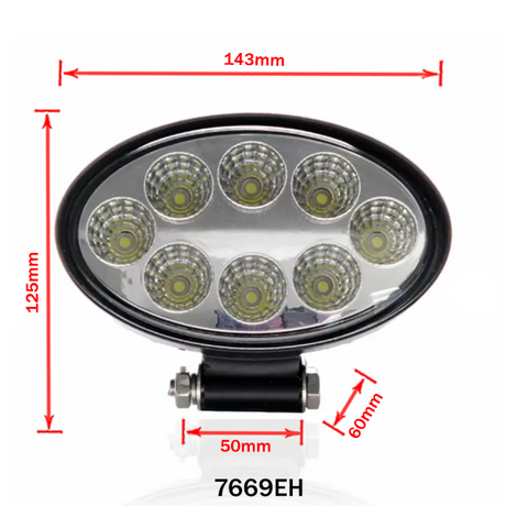 Munkalámpa LED ovál terítő 24W 12/24V