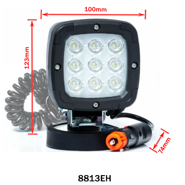 Work lamp LED square magnetic cigar lighter