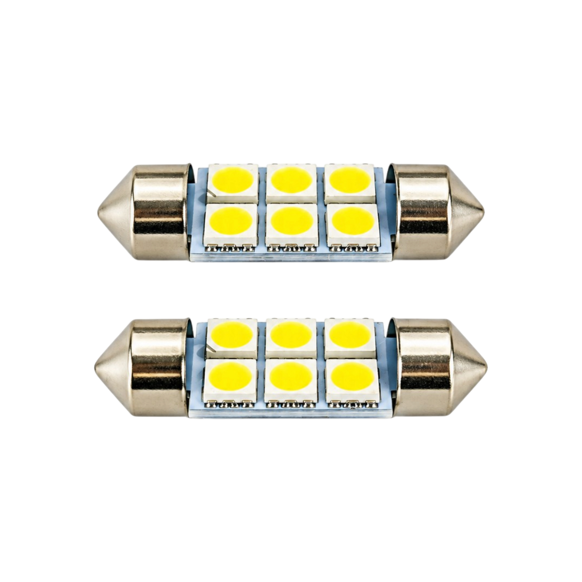 Autó LED izzó T10 foglalattal SMD fehér fény 2 db-os készlet