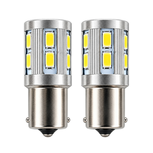 Autó LED izzó BA15s foglalattal SMD Fehér vagy Piros 2 db