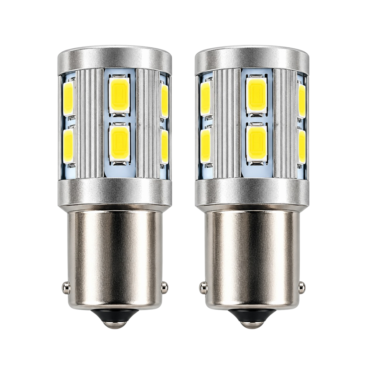Autó LED izzó BA15s foglalattal SMD Fehér vagy Piros 2 db