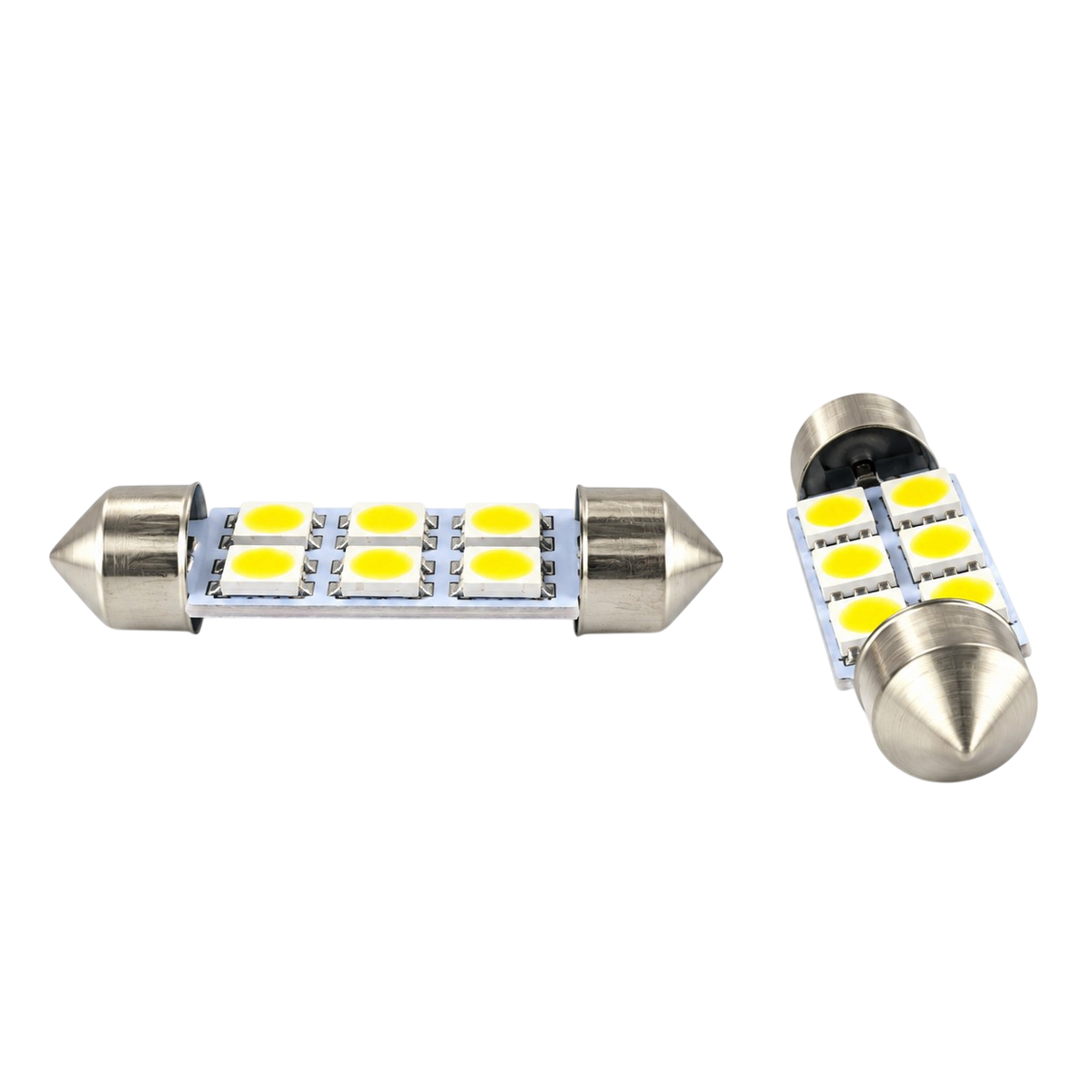Autó LED izzó T10 foglalattal SMD fehér fény 2 db-os készlet