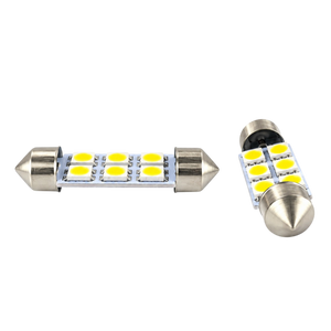 Autó LED izzó T10 foglalattal SMD fehér fény 2 db-os készlet