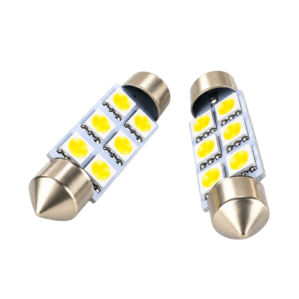 Autó LED izzó T10 foglalattal SMD fehér fény 2 db-os készlet