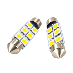 Autó LED izzó T10 foglalattal SMD fehér fény 2 db-os készlet